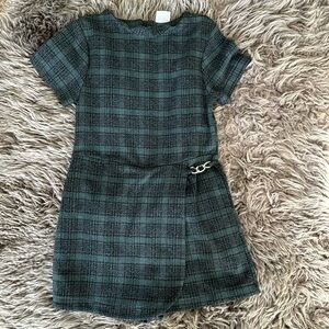 Zara Plaid Shorts Romper